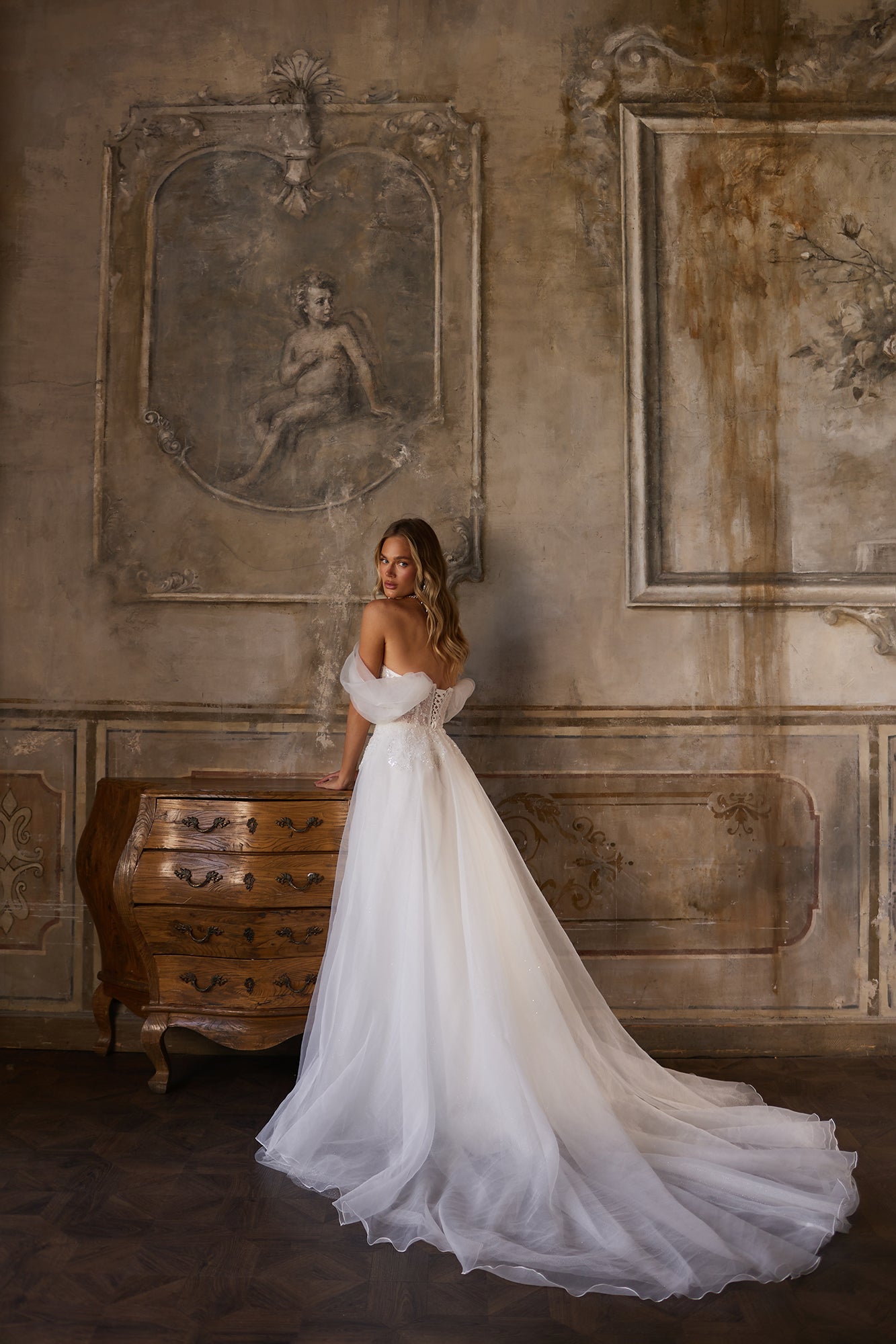 OLIVIA Off the Shoulder Tulle Wedding Dress