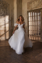 OLIVIA Off the Shoulder Tulle Wedding Dress